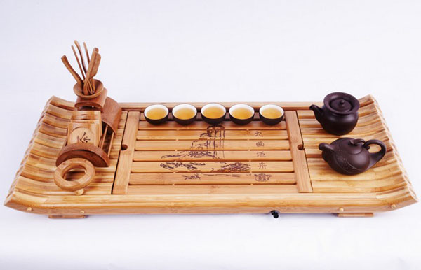竹茶具，精美竹茶盤